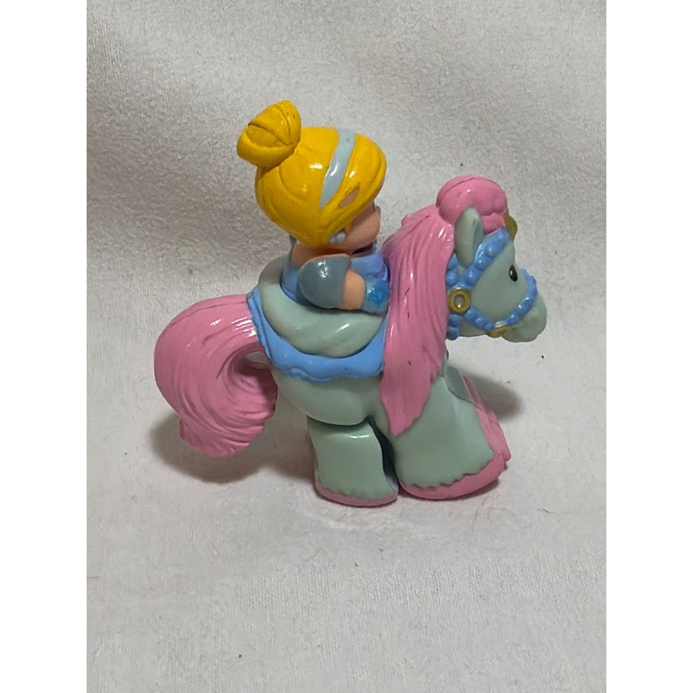 Fisher-Price Little People Disney Princess Cinderella Riding Horse Figure Blue